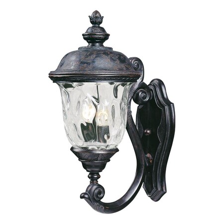 Maxim Two Light Oriental Bronze Water Glass Glass Wall Lantern 40423WGOB